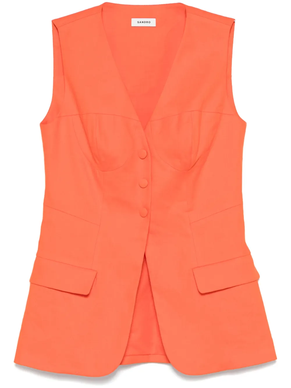 SANDRO Catalina gilet Oranje