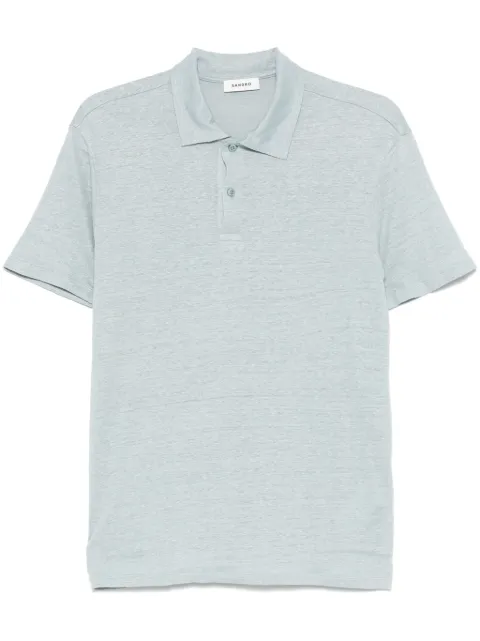 SANDRO linen polo shirt