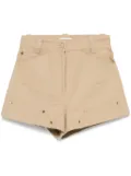 SANDRO high-waist shorts - Neutrals