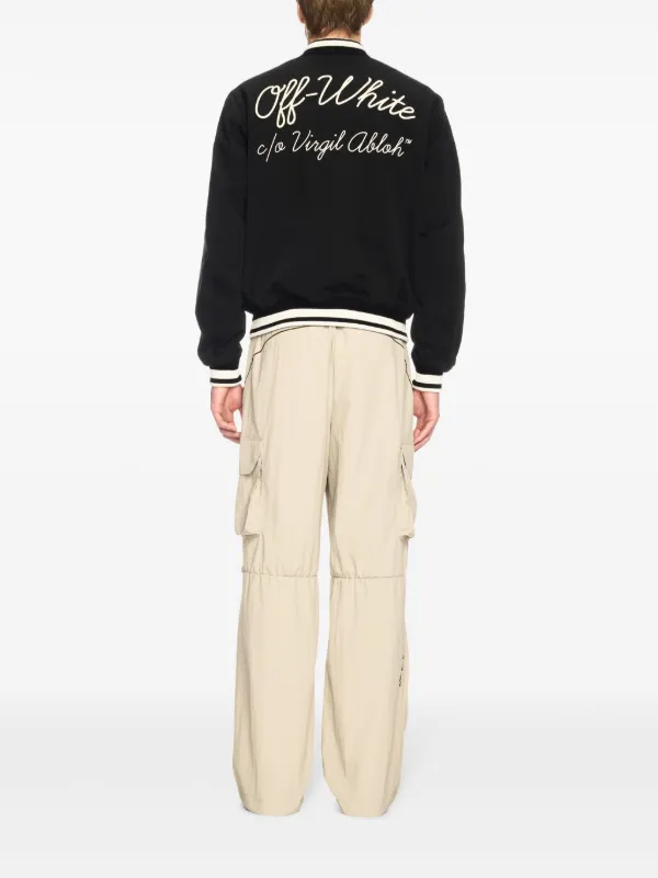 Off-White Script Varsity Jacket | Black | FARFETCH Off-White Script Varsity Jacket | Black | FARFETCH