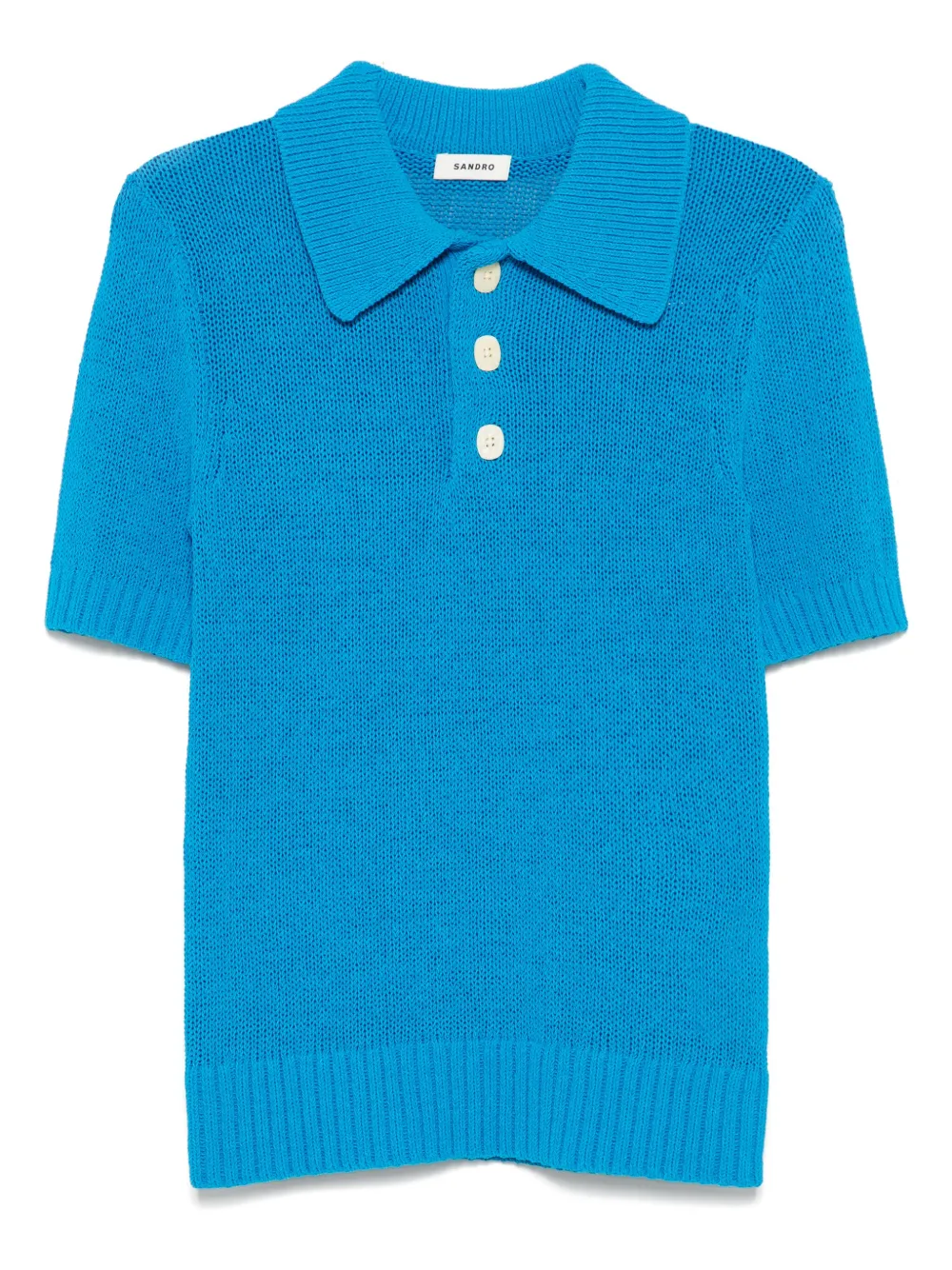 SANDRO playera tipo polo tejida | azul | Image 1