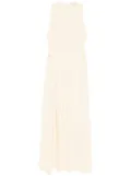 SANDRO slub-texture maxi dress - Yellow