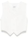 SANDRO rhinestoned waistcoat - White