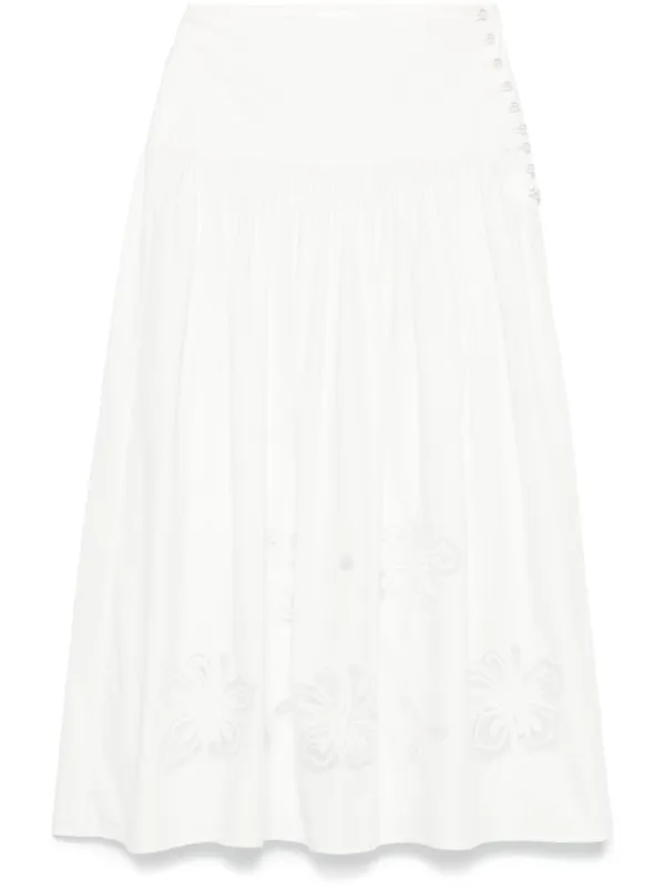 スカート Floral Embroidered Midi Skirt Amazon.com: Women Vintage Floral Embroidered Tulle Midi