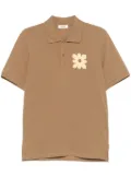 SANDRO patch-detail polo shirt - Brown