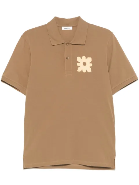 SANDRO playera tipo polo con detalle de parche