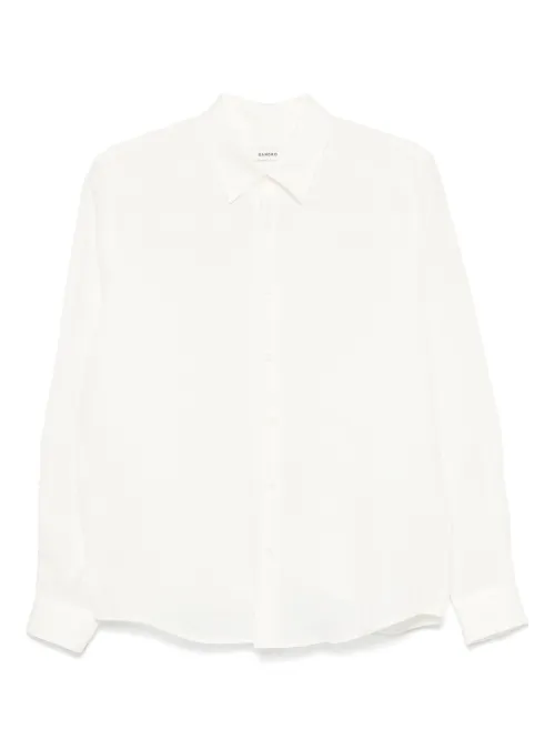 SANDRO chemise en lin - Blanc - SANDRO - Modalova