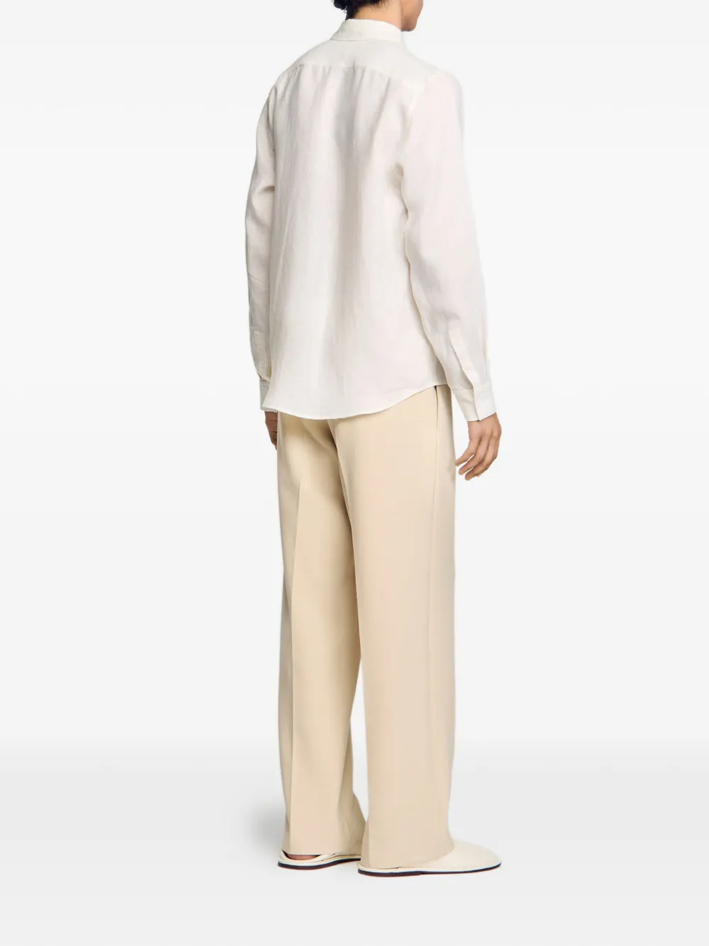  Sandro Camisa De Lino - Blanco 