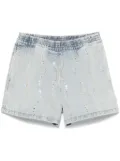 SANDRO rhinestoned shorts - Blue