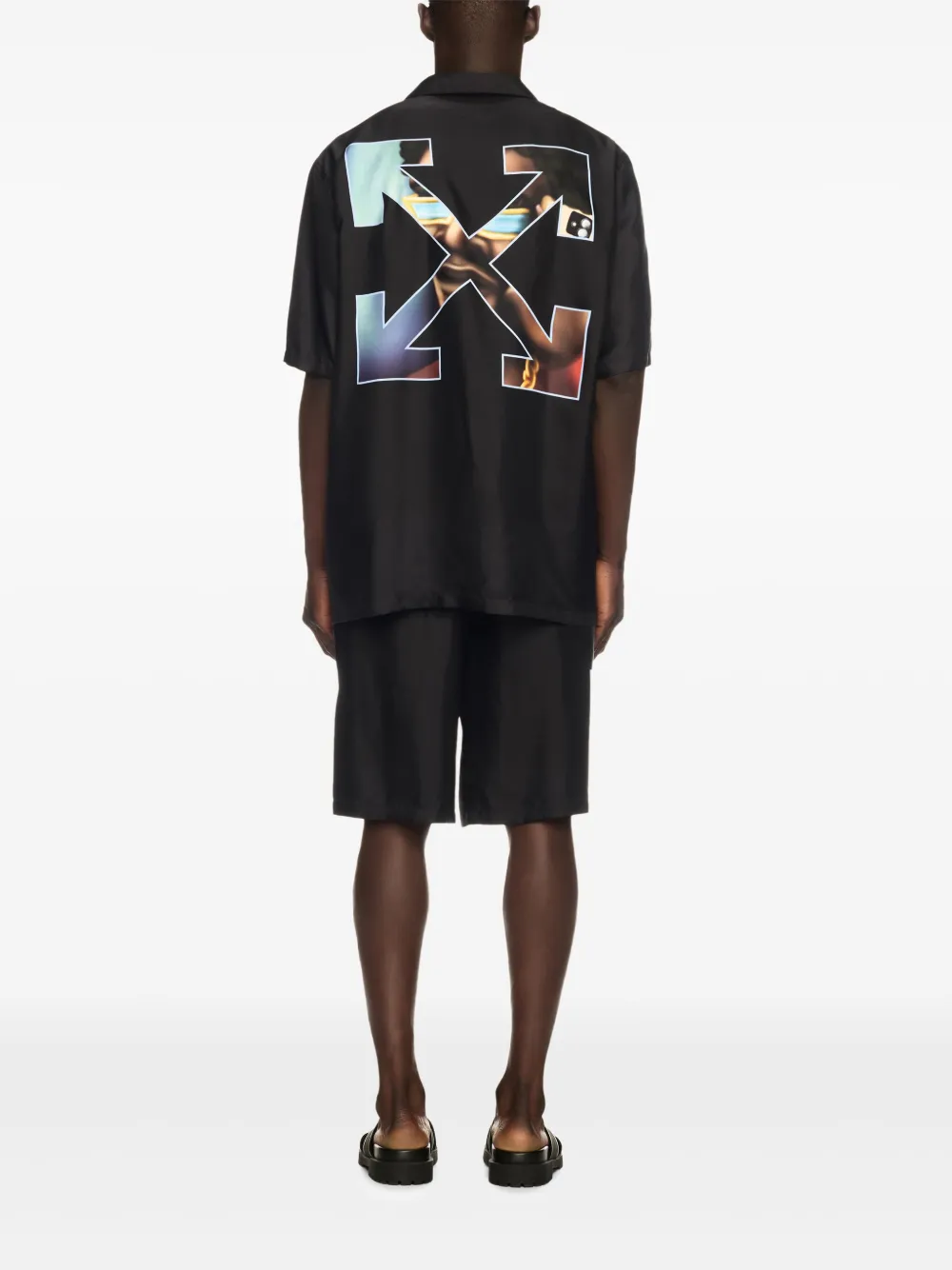 Off-White Barber Arrow shorts Zwart