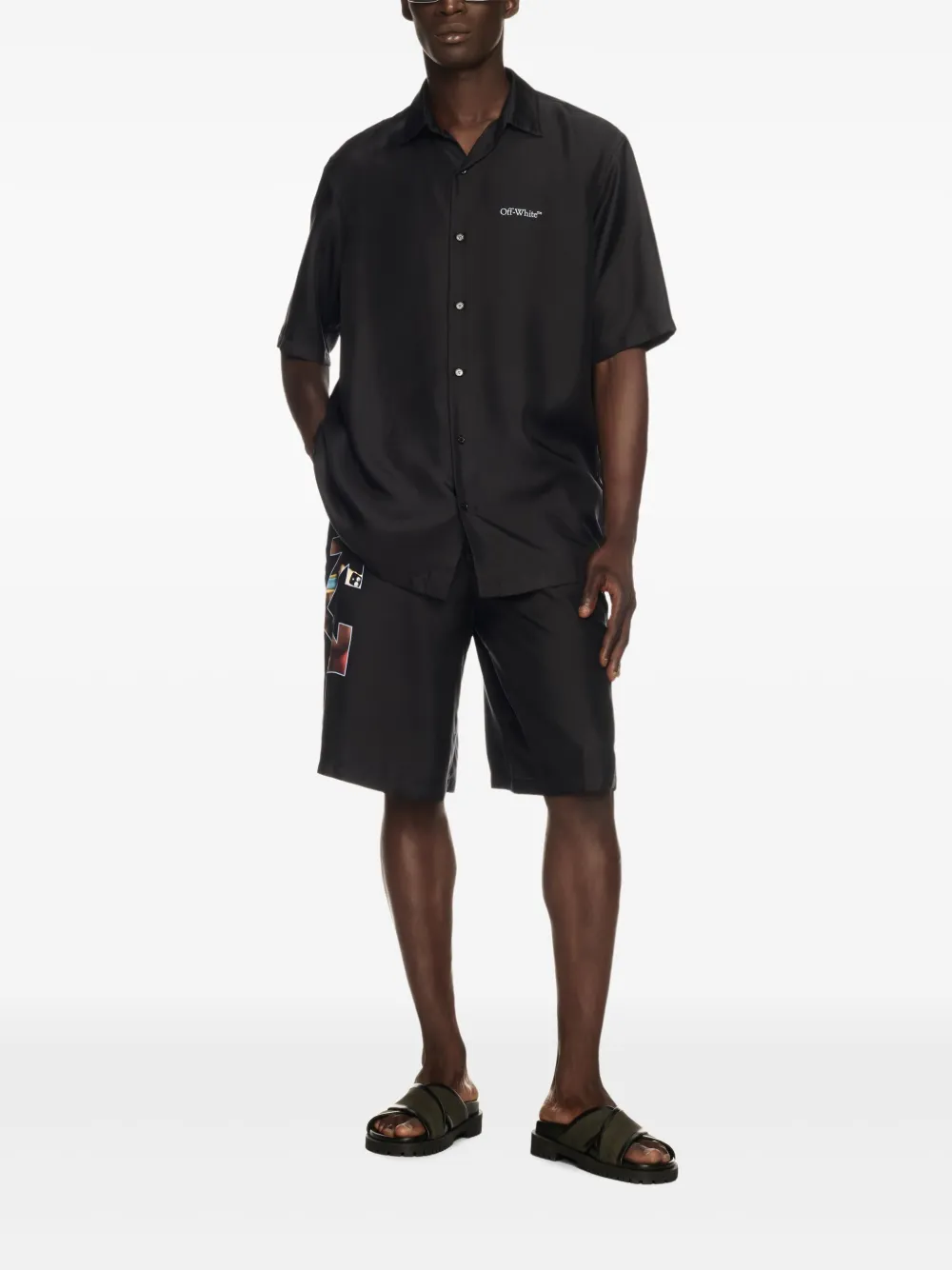 Off-White Barber Arrow shorts - Zwart