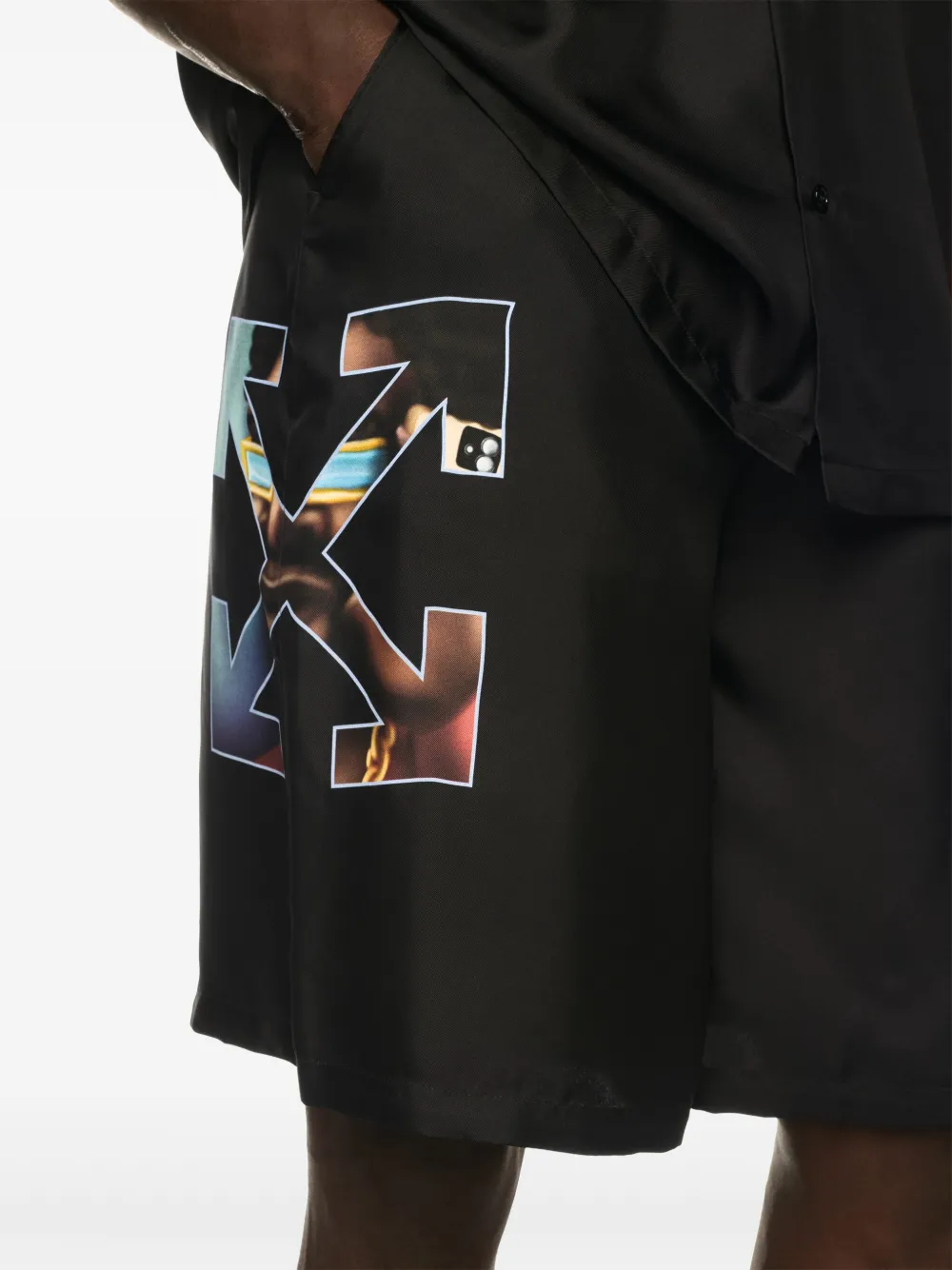 Off-White Barber Arrow shorts Zwart