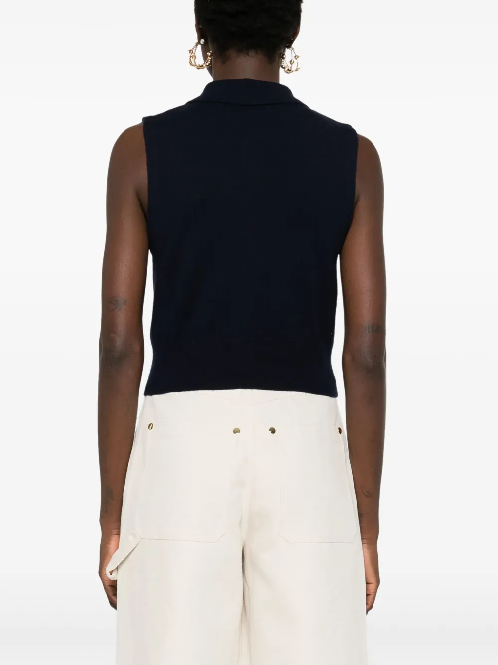 SANDRO Button-up vest Blauw