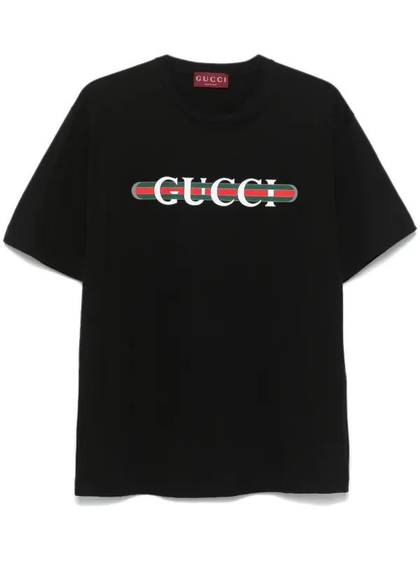 Gucci プリント Tシャツ | ブラック | FARFETCH JP