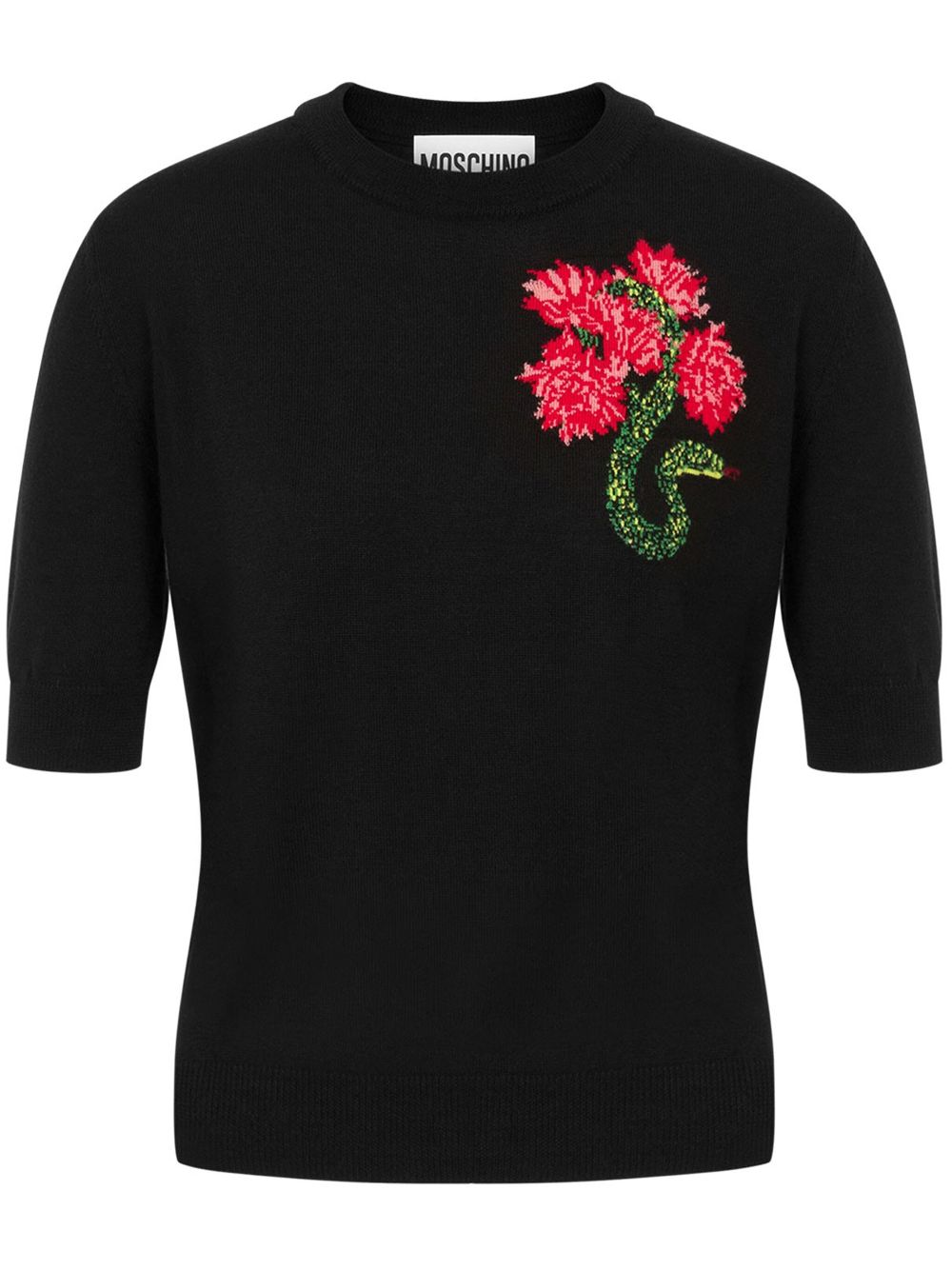 Moschino virgin wool knitted top - Black