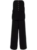 Self-Portrait bandeau crepe jumpsuit - Black