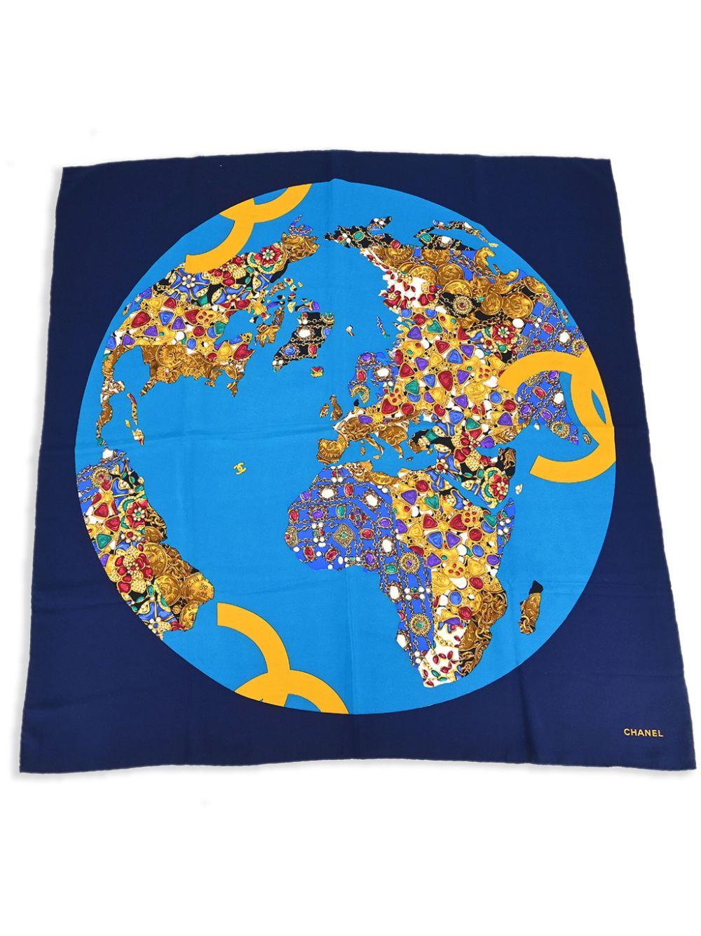 1990-2000s Jeweled Earth scarf