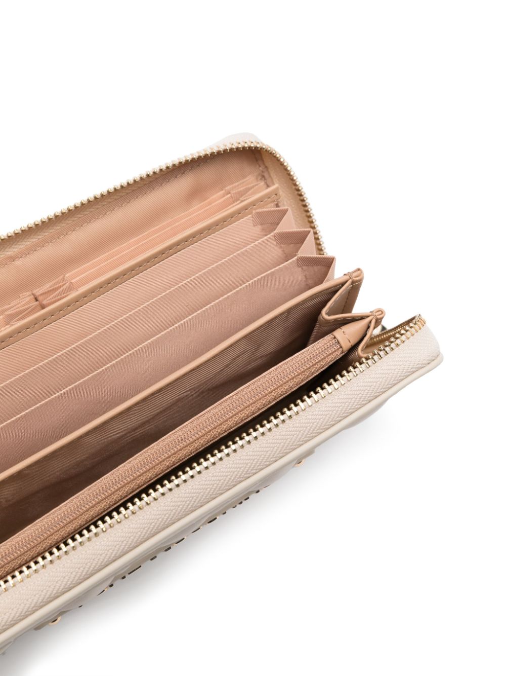 Shop Love Moschino Matelassé Wallet In Nude