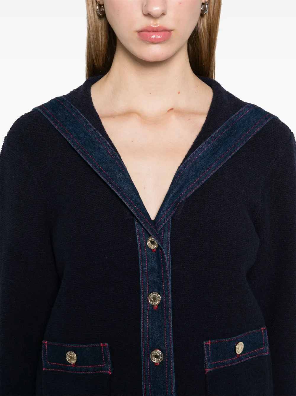 SANDRO Vest met matrozenkraag Blauw