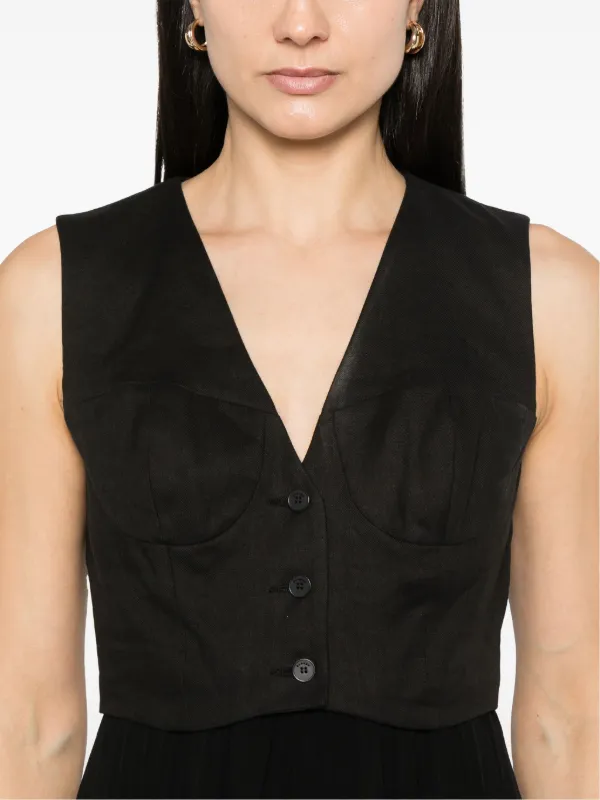 SANDRO Pleated Maxi Dress | Black | FARFETCH