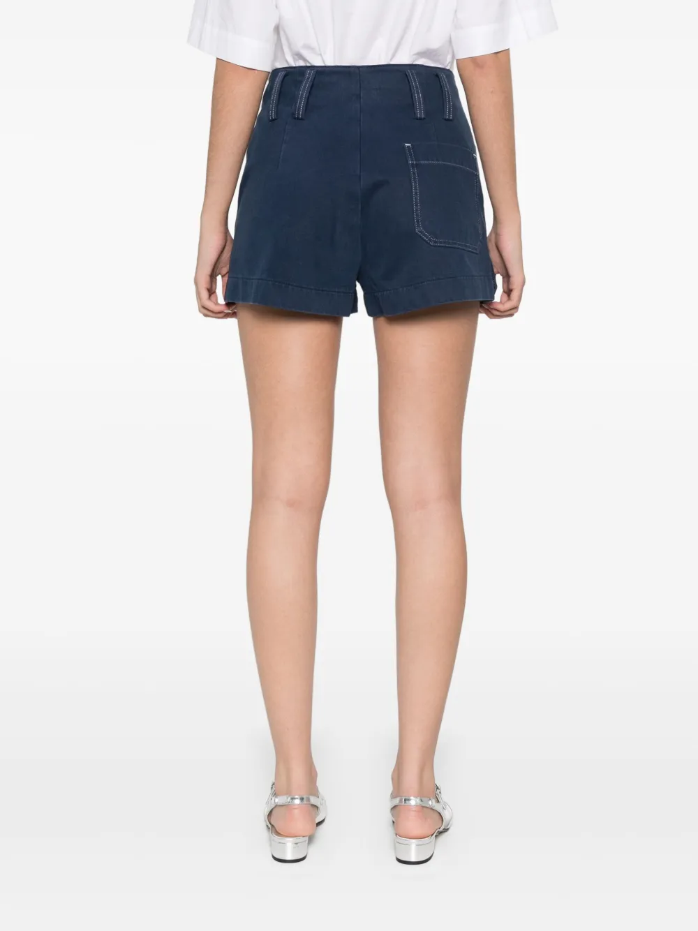 SANDRO Shorts met imitatiezak Blauw