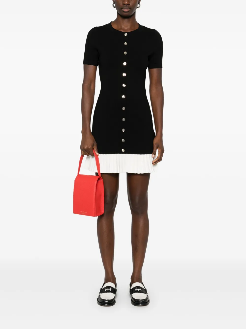 SANDRO Geplooide mini-jurk - Zwart