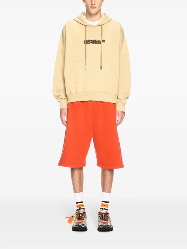 パーカー・フーディ Off-White SPRAY ARROW SKATE HOODIE (OMBB085S25FLE00I 1001) Off-White Spray Arrow Skate Hoodie | Neutrals | FARFETCH