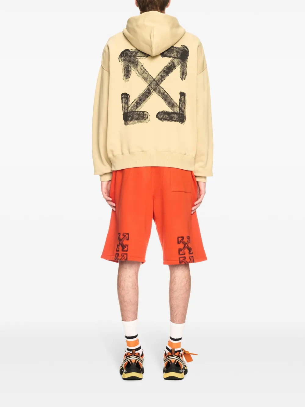Off-White Spray Arrow Skate hoodie Beige