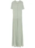 SANDRO open-knit maxi dress - Green