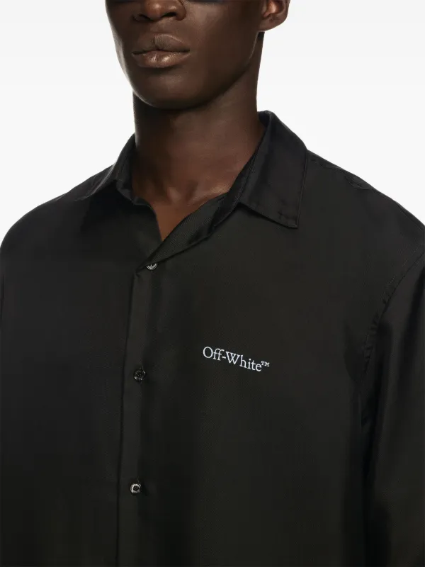 Off-White スプレーアローボウリングシャツ Off-White Barber Arrow ボーリングシャツ | ブラック | FARFETCH JP
