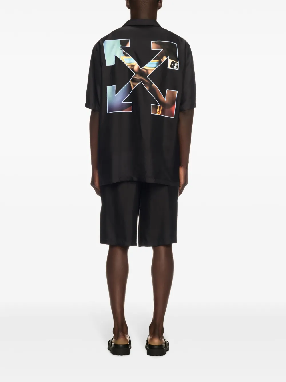 Off-White Barber Arrow bowlingshirt Zwart