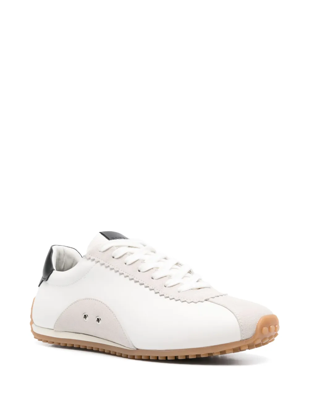 SANDRO Leren sneakers Beige