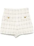 SANDRO tweed shorts - Neutrals