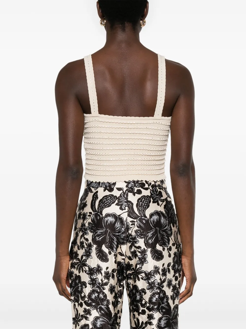 SANDRO Tanktop met pailletten Beige