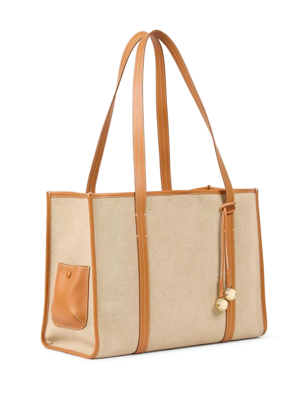 SANDRO Canvas shopper Beige
