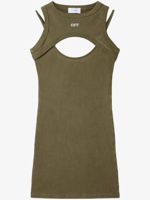 Off-White ribbed cut-out dress 