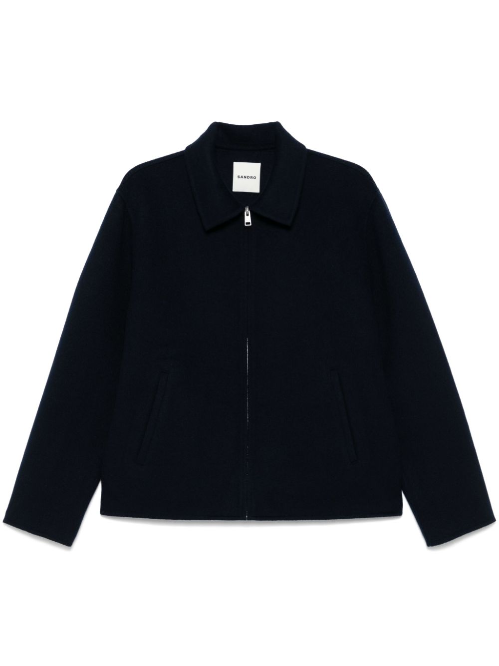 SANDRO felted shirt jacket - Blue