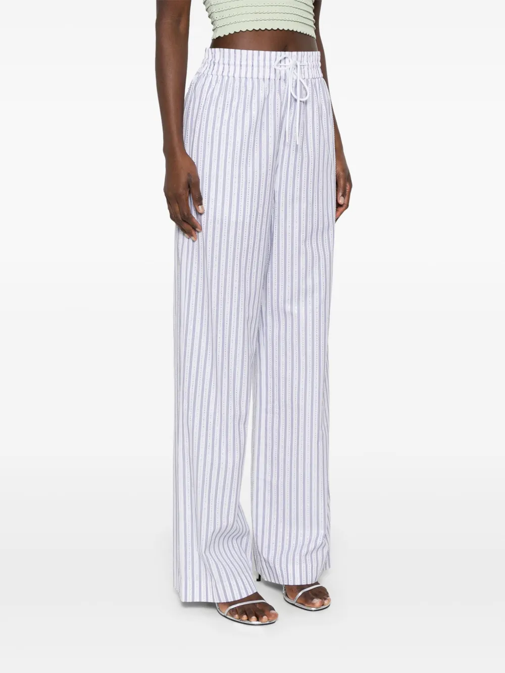 SANDRO Gestreepte broek Wit