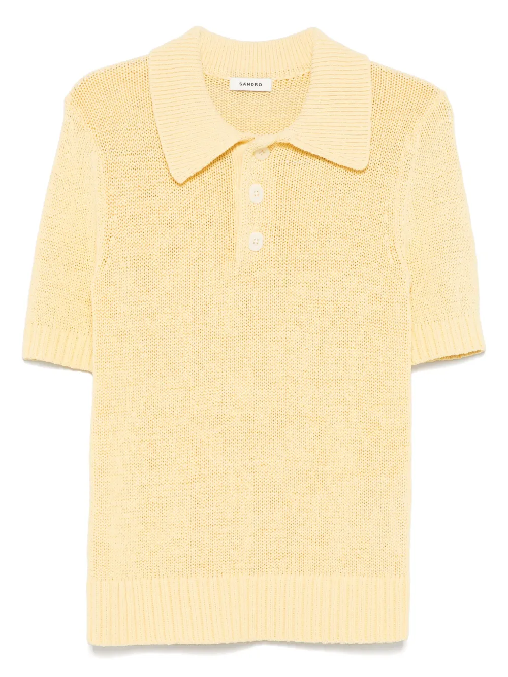 SANDRO playera tipo polo tejida | amarillo | Image 1