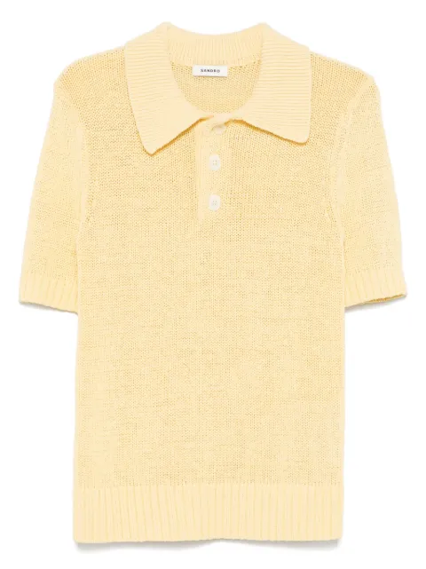 SANDRO knitted polo shirt