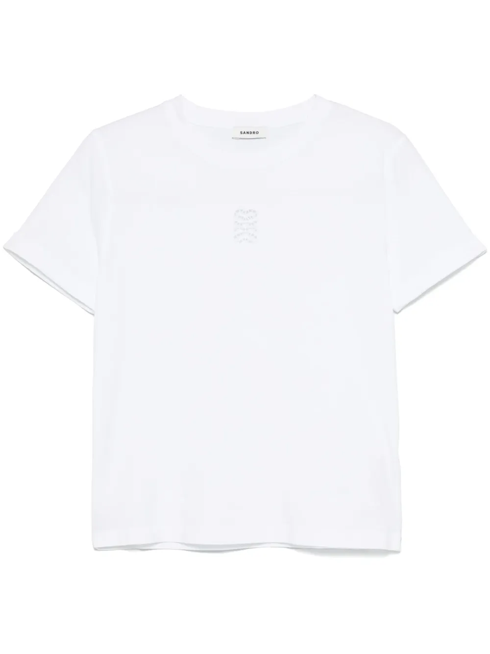 SANDRO T-shirt met geborduurd logo Wit