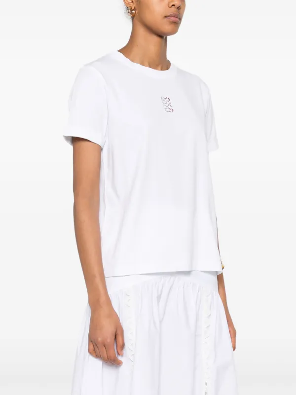SANDRO logo-embroidered T-shirt | White | FARFETCH