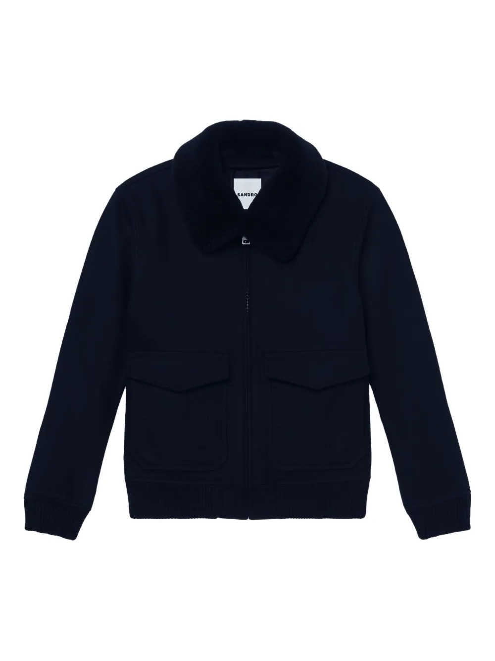 SANDRO zip-up jacket Blauw