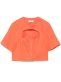 SANDRO cropped shirt - Orange