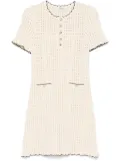 SANDRO open knit mini dress - Neutrals