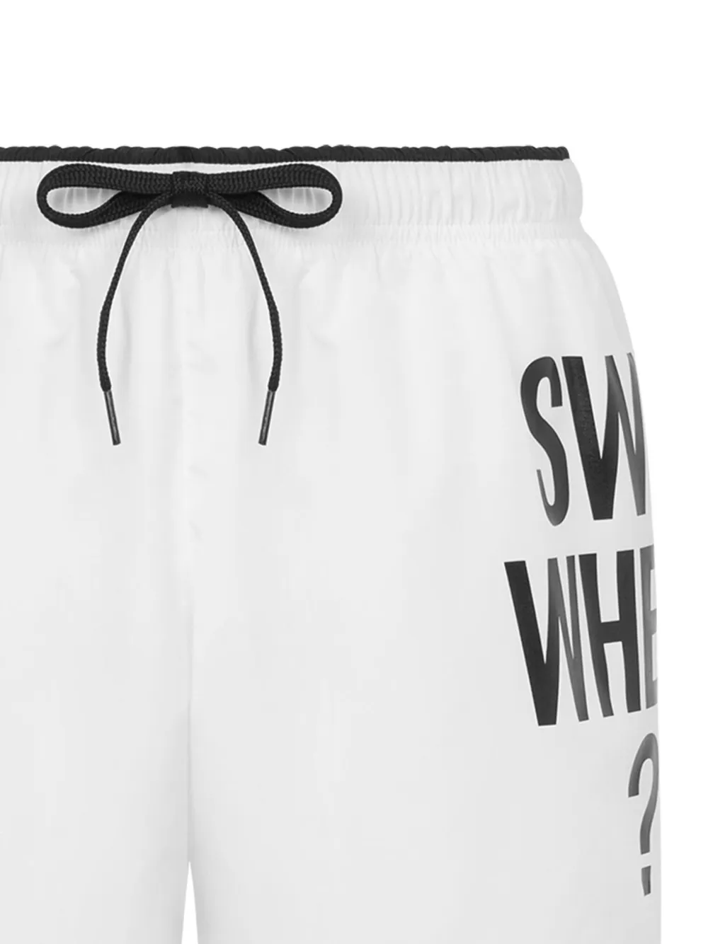 Moschino Zwembroek met logoprint - Wit