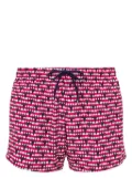 Moschino patterned swim shorts - Blue