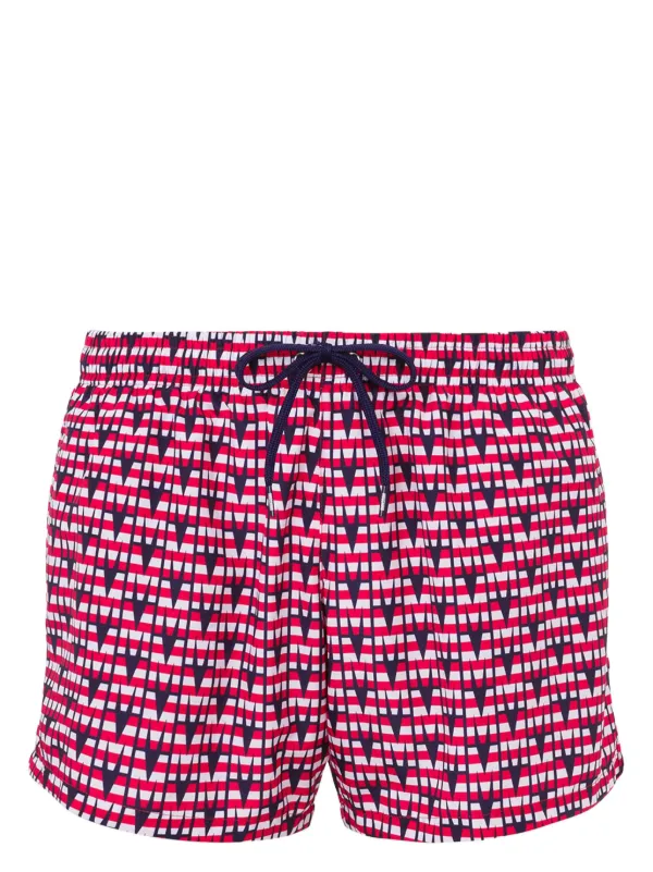 Moschino Patterned Swim Shorts in Blue