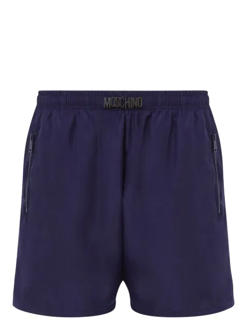 Moschino logo-patch swim shorts
