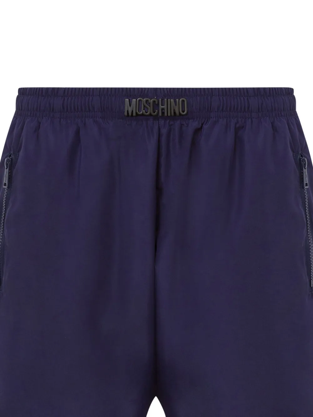 Moschino logo-patch swim shorts - Blauw